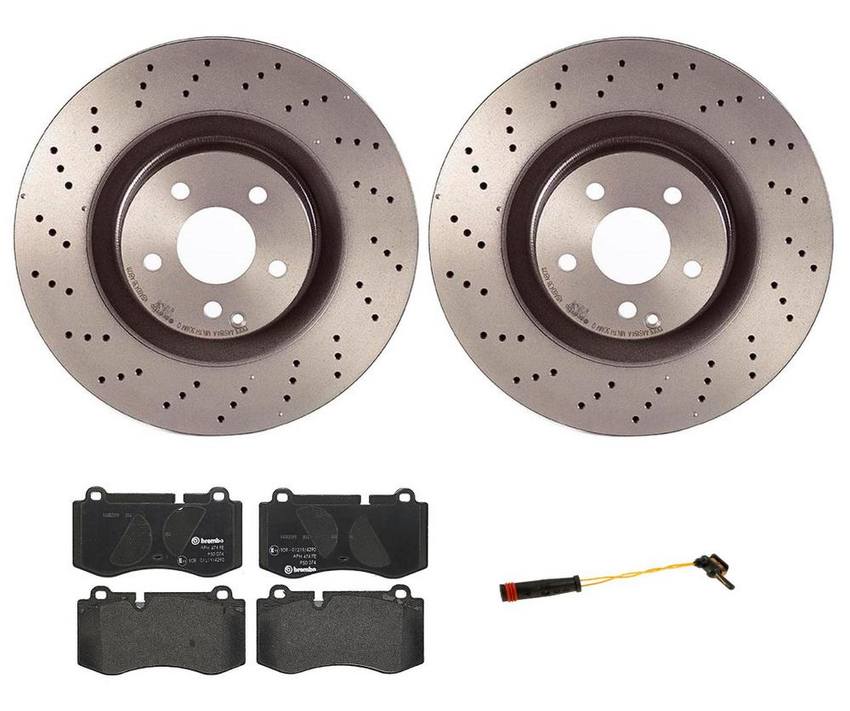 Mercedes Brakes Kit - Brembo Pads and Rotors Front (350mm) (Low-Met) 221421161207 - Brembo 3333500KIT